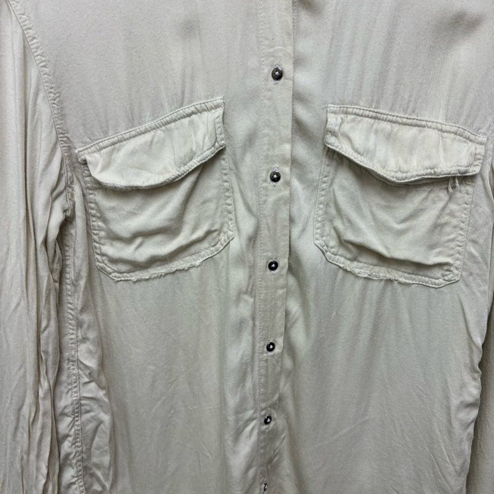 Indah Emma Opal Solid Long Sleeve Button Front Sh… - image 8